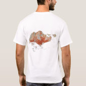 T-Shirt Drapeau et Carte de Singapour (Dos)
