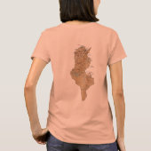 T-shirt Drapeau et Carte de Tunisie (Dos)