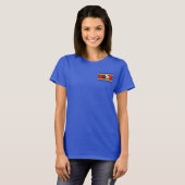 T-Shirt Drapeau et Carte d'Eswatini (Devant entier)