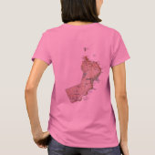 T-Shirt Drapeau et Carte d'Oman (Dos)