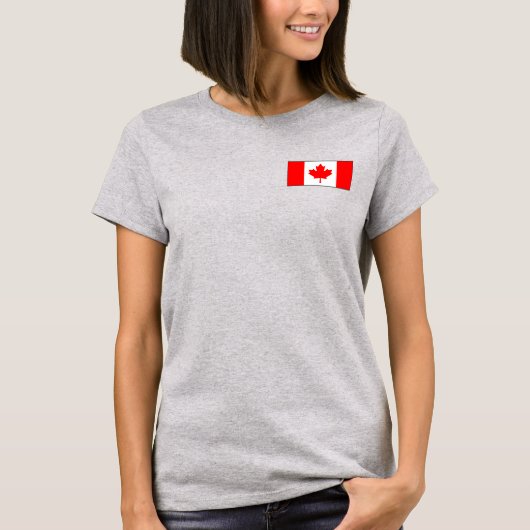 T-Shirt Drapeau et Carte du Canada (Devant)