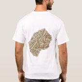 T-Shirt Drapeau et Carte du Lesotho (Dos)