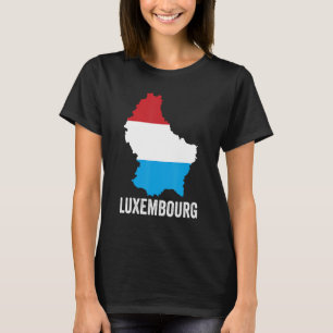 T-shirt Drapeau et carte du Luxembourg - Racines Vintages