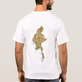 T-Shirt Drapeau et Carte du Myanmar (Dos)
