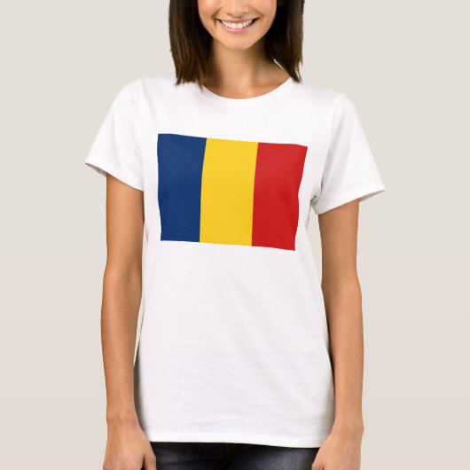 T-Shirt Drapeau et Carte du Tchad (Devant)