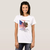 T-shirt Drapeau et citation d'atout d'Eagle Donald J (Devant entier)