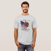 T-shirt Drapeau et citation d'atout d'Eagle Donald J (Devant entier)