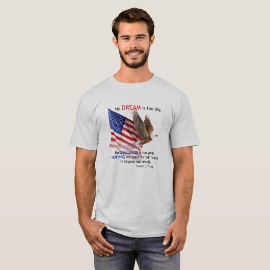 T-shirt Drapeau et citation d'atout d'Eagle Donald J (Devant entier)