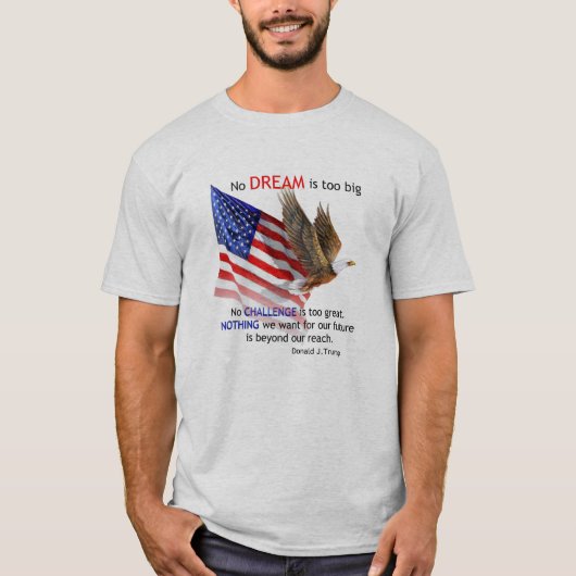 T-shirt Drapeau et citation d'atout d'Eagle Donald J (Devant)