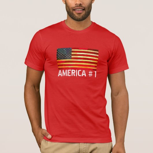 T-shirt Drapeau et habillement rouge (Devant)