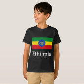 T-shirt Drapeau et nom de l'Ethiopie (Devant entier)