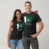 T-shirt Drapeau et nom du Pakistan (Unisexe)