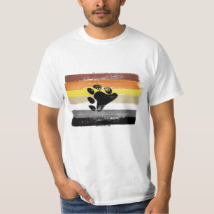 T-shirt Drapeau et symbole de la fierté de l'ours peint