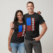 T-shirt Drapeau États-Unis Géorgie (Unisexe)