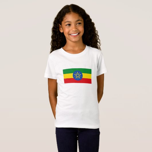T-Shirt Drapeau Éthiopie (Devant entier)