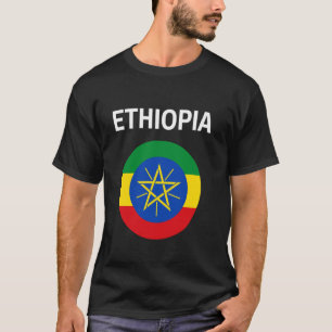 T-shirt Drapeau Ethiopie Moderne