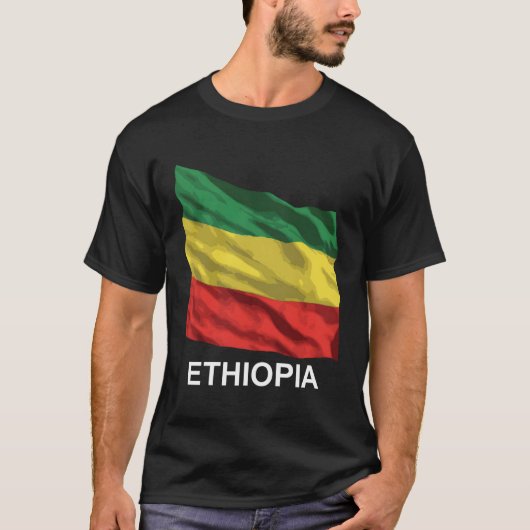 T-shirt Drapeau éthiopien (Devant)