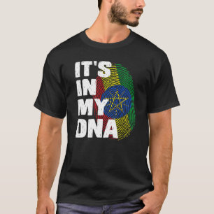 T-shirt Drapeau éthiopien C'est dans mon ADN Empreinte éth