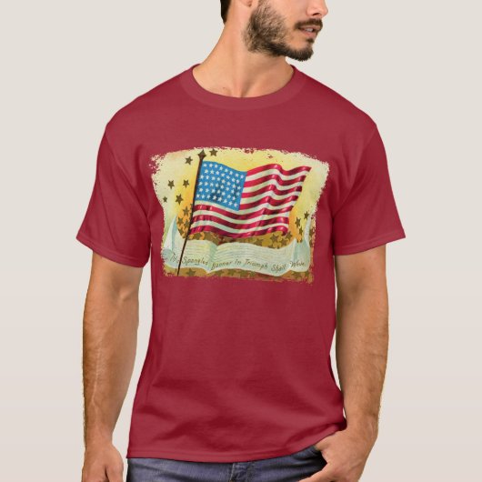T-shirt Drapeau étoilé - Chemise homme (Devant)