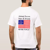 T-shirt Drapeau - étoiles et rayures de forces armées (Dos)