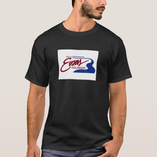 T-shirt Drapeau Evans Colorado (Devant)