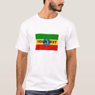 T-shirt Drapeau fait sur commande de l'Ethiopie