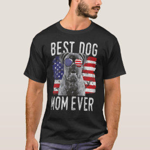 T-shirt Drapeau féminin américain Meilleur Chien Maman Jam