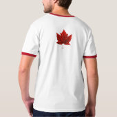T-shirt Drapeau féminin Canada Chemise Ringer Souv (Dos)