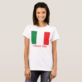 T-shirt Drapeau féminin italien (Devant entier)