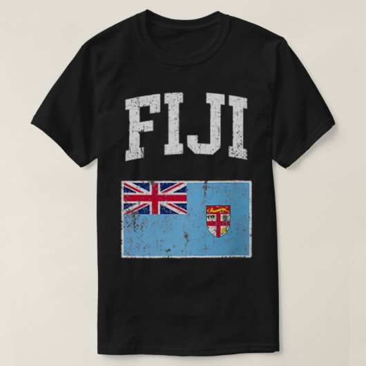 T-shirt Drapeau fidjien Vintage fidjien rétro (Design devant)