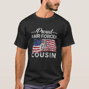 T-shirt Drapeau Fier Cousin de la Force aérienne USAF Fami