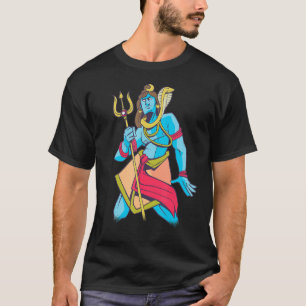 T-shirt Drapeau fière Inde Dieu Hindi Sikh Lune Hindous Sh