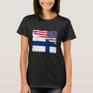 T-shirt Drapeau finlandais américain Finn Suomi Sisu Racin