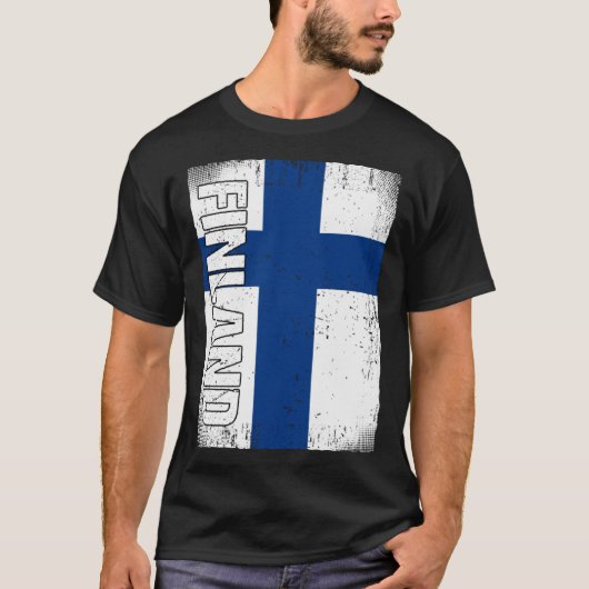 T-shirt Drapeau finlandais Finlande (Devant)