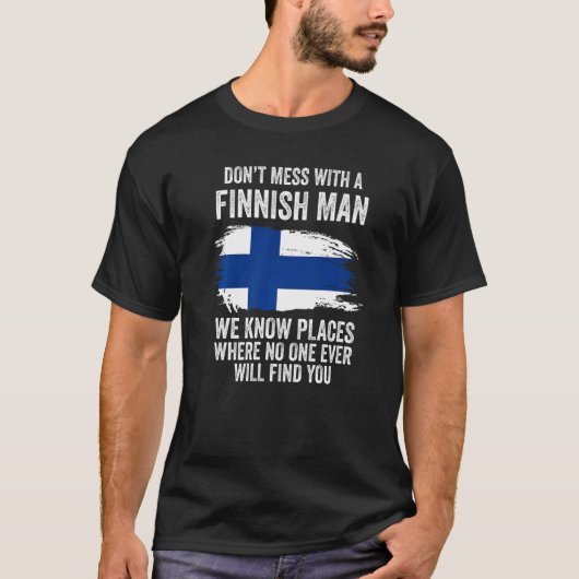 T-shirt Drapeau finlandais Mens Finlande (Devant)