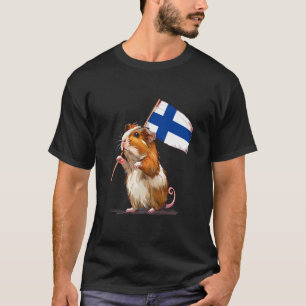 T-shirt Drapeau Finlande Cochon d'Inde Finlandais Racines