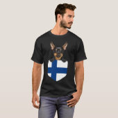 T-shirt Drapeau Finlande Miniature Pinscher Chien Dans Poc (Devant entier)