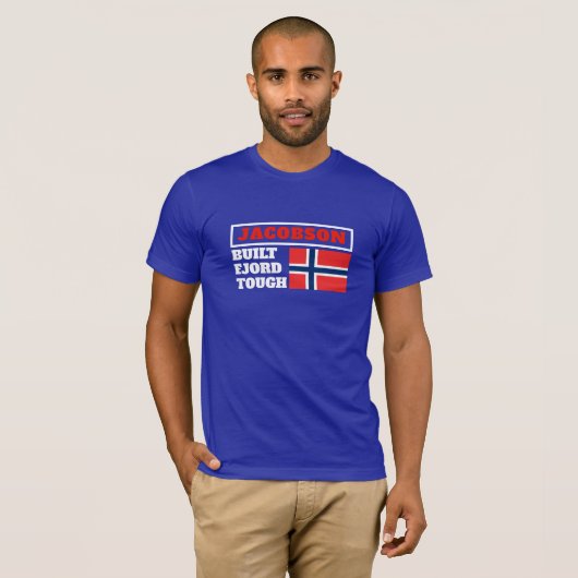 T-shirt Drapeau "Fjord Tough" et drapeau norvégien (Devant entier)