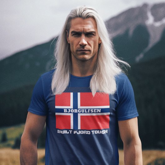 T-shirt Drapeau "Fjord Tough" et drapeau norvégien