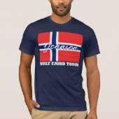 T-shirt Drapeau "Fjord Tough" et drapeau norvégien (Devant)