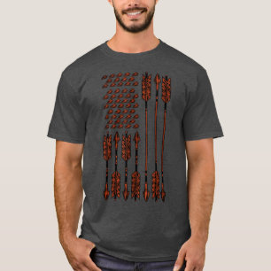 T-shirt Drapeau Flèche, Chasse Flèche Tir à l'arc Drapeau
