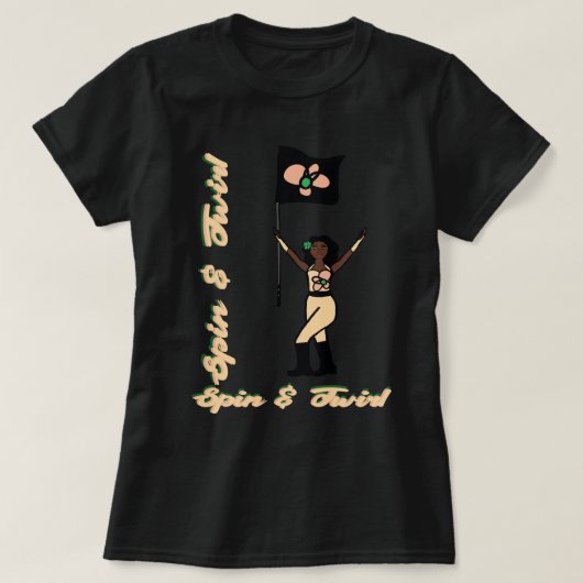 T-Shirt Drapeau Fleur de Pêche (Design devant)