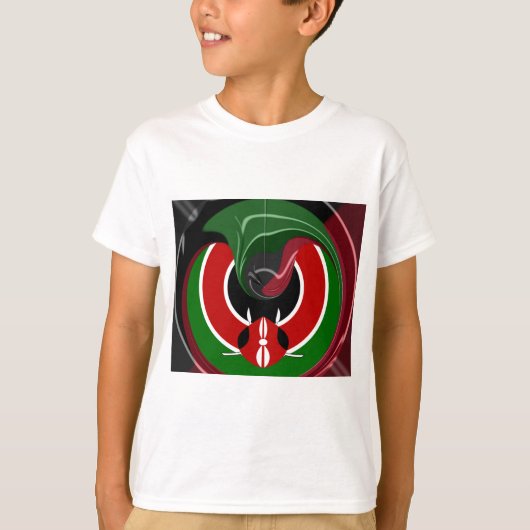 T-shirt Drapeau Fluid Kenyan : Un design moderne (Devant)