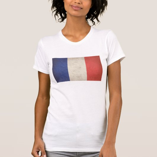 T-shirt Drapeau français affligé (Devant)