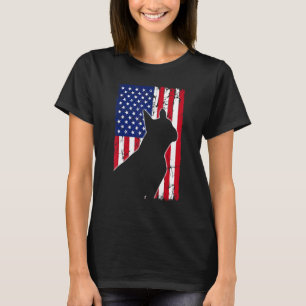 T-shirt Drapeau Français Chien Chien Papa Maman Chien Chie