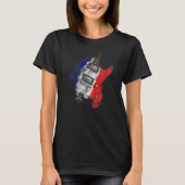 T-shirt Drapeau français de 14 jours Guitare Electrique Gu (Devant)