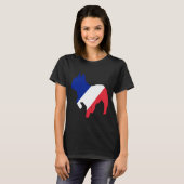 T-shirt Drapeau français de Bulldog (Devant entier)