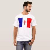 T-shirt Drapeau français libre de forces (Devant entier)