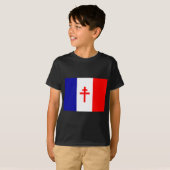 T-shirt Drapeau français libre de forces (Devant entier)