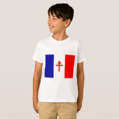 T-shirt Drapeau français libre de forces (Devant entier)